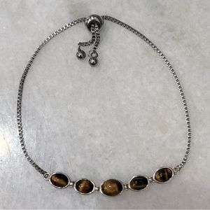 South African Tiger’s Eye Sterling Silver BOLO Bracelet